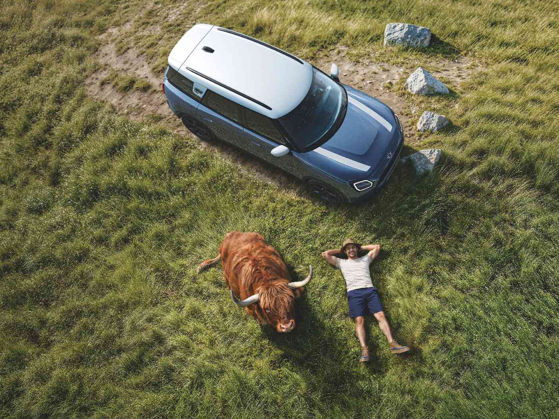 Man sitting in a MINI contacting Roadside Assistance